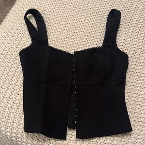 White Fox Boutique Black always happy hour top